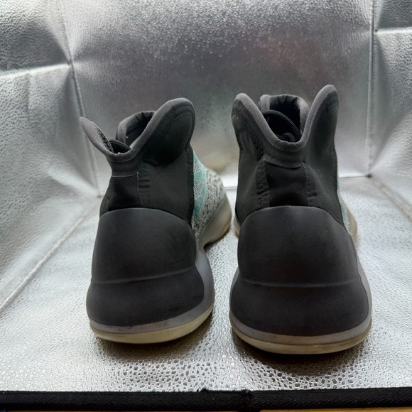 Size 9 Adidas Yeezy QNTM Slip On Primeknit Teal Blue Mens Sneaker Shoes G58864 - Picture 10 of 12